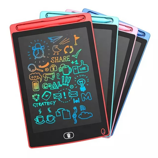  Colorful drawing pad with eye-protecting screen, safe for children’s creative use.

